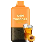 Tugboat Super Peach Ice, Tugboat 12000, Tugboat Disposable, Peach Ice Vape, 12000 Puffs Vape, Disposable Vape, Vape Dubai, Vape UAE, Nicotine 5%