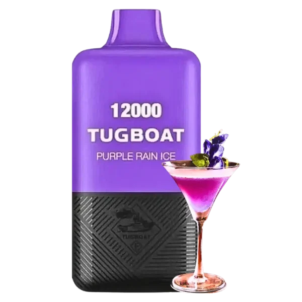 Tugboat Super Purple Rain Ice 12000 Puffs – Disposable Vape | Long-Lasting Flavor
