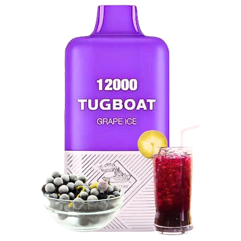 Tugboat-Super-Cool-Mint-Ice-12000-Disposable-Vape-In-Dubai Tugboat Super, Grape Ice, 12000 Puffs, Disposable Vape, Ice Vape, Grape Vape, Fruit Vape, Dubai Vape, relx vape in dubai, Long-Lasting Disposable